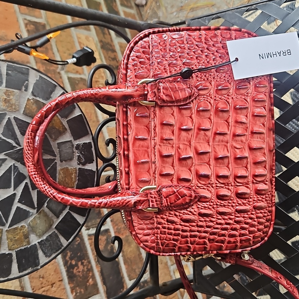 Nwt Brahmin Ombre Melbourne Collection Coquette Mara Satchel Bag - Picture 3 of 8